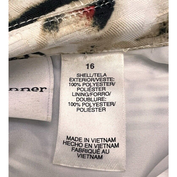 Alfred Dunner Jacket Women's 16 Black Red Art To Wear Lined Office Work - Picture 9 of 10